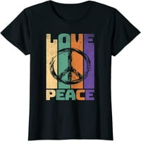 Žene ljubavi mirovna majica za slobodu retro kravata Dye Vintage Hippie kostim majica crna