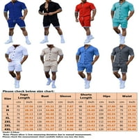Groanlook muškarci Jogger setovi s kratkim rukavima odijelo dva labava trenerka set rezervatora majica