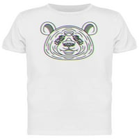 Glitch Effect Panda Logo Majica Muškarci -Image by Shutterstock, muško mali