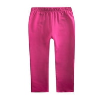 Cindysus Kids Plain Solid Color pantalone Djevojke meke tajice elastične struke Atletičke mršave ležerne