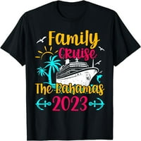 Porodično krstarenje majicama za odmor Bahami Crno