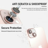 Za iPhone i iPhone mini fotoaparat zaštitnik, 9h kaljeno staklo + aluminijumski legura prsten za poklopac