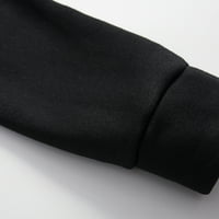 Loyisvidion kaput ženski povremeni patentni zatvarač izvlaka dugačak pulover dušica dugih rukava crna