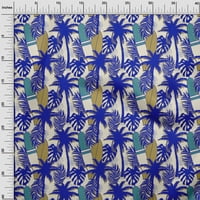 Onuone pamuk poplin twill plava tkanina tropska DIY odjeća za pretežnu tkaninu Ispis tkanina širokog dvorišta