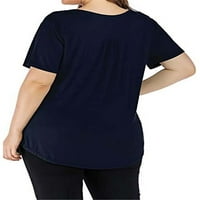 Keeccty ženska majica s kratkim rukavima s kratkim rukavima na majicama plus veličine
