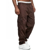 B91XZ muški znoj hlače hlače Hlače Muške kombinezone Muške džep ravno-noga Fitness Sportske muške hlače