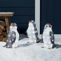 Tukinala Light-up pingvin božićna ukras sa LED mini svjetlima pingvin životinjski vrt gomile za ukrašavanje