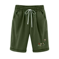 Xinqinghao kratke hlače za žene Trendi Ljeto Visoke stručne hlače s cvjetnim šorc se na plaži hlače
