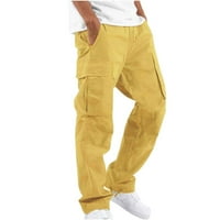 Muške teretne hlače Casual Camo hlače Men Ležerne prilike labave pantalone za Spring Fall Yellow XL
