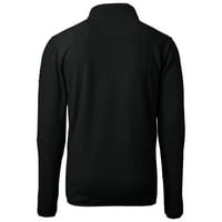 Muški rezač i buck Black Delaware Fightin 'Plavi hens Vault Cascade Eco Sherpa Fleece Quarter-Zip Jakna