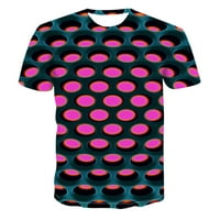 Košulje za muškarce 3D Novelty Tshirts Muškarci Grafički smiješni tines 3D Print CrewNeck Kratki rukav