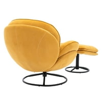 Velvet Accent stolica s otomanom, tapaciranim jednokrevetnim sofom bočne stolice sa punim leđima i nogama,