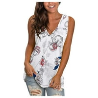 Majice za ženske majice iopqo za žene Ženska ljetna modna casual labava majica s V-izrezom TOP bluza