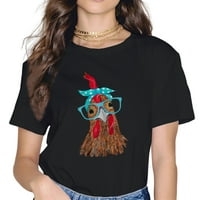 Piletina s bandana trakom za glavu i naočale Ženska modna kratka rukava Ležerna majica