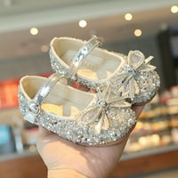 DMQupv zimske čizme za djevojke za djevojke Dance Scene Cipele Djevojke Dijete princeze Dječje djevojke cipele veličine malih cipela za djevojke cipele srebrne 9