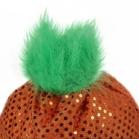 Woshilaocai Wequins Halloween bundeve hat palica Plush Beanie Hat Halloween Devil wolly šeširi za odrasle