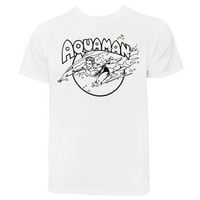 Aquaman Plivanje Muška bijela majica-Xlarge