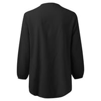 Ženski ljetni šifon V izrez dugih rukava Bluza Ležerne prilike za labave radne poslove cvjetne majice