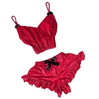 PXiakgy intimi za ženske kratke hlače Bowknot Camisole mrlja Vneck Set Women Pajamas Hot Pink + 3xl