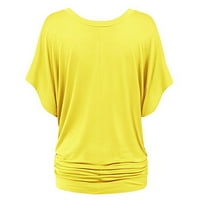 Ženski vrhovi Ljetni rufffle kratki rukav pletenje TUNIC TURS majice TEE Bluza za žene