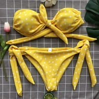 Bikini ženski seksi točkice tiskani bikini set push-up podstavljeni podstavljeni kupaći kostimi kupaći
