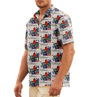 4. jula muške havajske majice USA Nacionalna majica zastava Grafički 3D košulja 3D print plus veličine