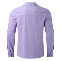 Gubotare mens gumb dolje majice čvrsto casual plus veličine labave košulje, okreću se ovratnik majica