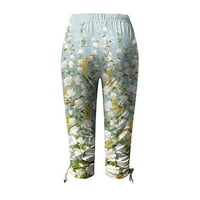 Levmjia Womens Yoga Capri hlače Petite udobne obrezive za slobodno vrijeme hlače