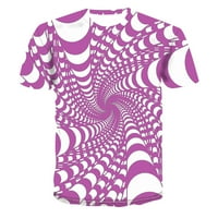 Smiješne majice za muškarce 3D novitety 3D tiskana CrewNeck kratka rukava ljetna casual bluza majica ružičasta L