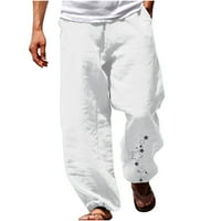 Muške modne casual vučne elastične struke jogging hlače s džepovima