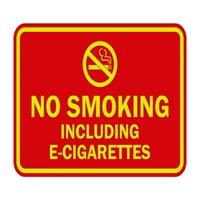 Klasičan uokviren nijedan pušenje, uključujući znak e-cigareta - velika