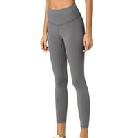 Koaiezne New Multicolour Solicol Elastic High Squik Lift Yoga Obrezane hlače Sportske casual pantalone