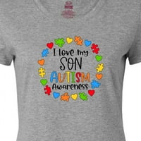 Inktastic Volim svoj sin autizam svijest o ženskoj majici