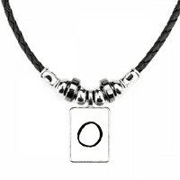 Grčka abeceda OCORN Crna ogrlica od nakita zakretnog momenta kože privjesak za konop