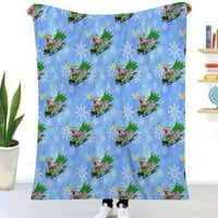 Božićna flanela bacajte pokrivač Grinch tiskani mekani flanel ugodan pokrivač lagan toplo božićne nejasne