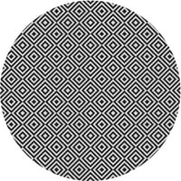 Ahgly Company u zatvorenom kvadratu uzorak u obliku drvenog uglja crni prostirke, 3 'kvadrat
