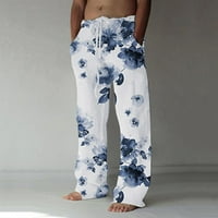 Muške Jogger casual pantalone Modni ispisani posteljini džep čipke hlače velike veličine hlače