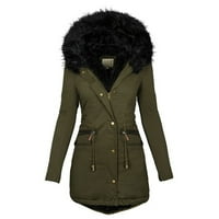 kaput za žene modni čvrsti ženski povremeni plus baršunasti zimski zimski jaknu od jakne za ženske jakne