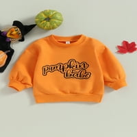 Bagilaanoe Toddler Baby Girl Boy Halloween Duks dugih rukava Pismo pulover 3T 4T Djeca padaju slobodne