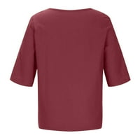 Hanzidakd Weens kliren za bluzu ispod 10, ženski ljetni o-vrat kratkih rukava s kratkim rukavima od