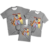 FNYKO majica za djecu za odrasle WINNIE The Pooh tiskani povremeni kratki rukav poliesterski posad izrez