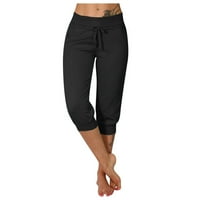 Wendunide kratke hlače za žene pantalone Chino Ženske casual modne kratke hlače Hlače čvrste hlače crne