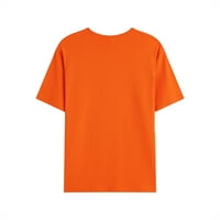Ženske vrhove bluza Žene kratki rukav Ležerne prilike za ispisane ljetne posade Košulje narančasto 3xl