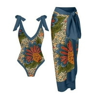 Kupaći kupaćim košarice Žene kupaći kostimi + prikrivanje dva vintage print kupaćim kostima Monokini