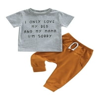 CODUOP TODDLER BABY BOYS Ljeto Pamuk Majica kratkih rukava Tople Hlače Outfit set