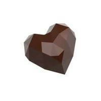 Čokoladni svijet čisti polikarbonatni kalup sa bombonima sa fasetiranim srčanim šupljinama