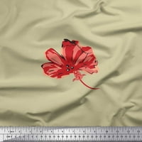 Soimoi Satin Silk tkanina umjetnička cvijeta tiskana zanata tkanina sa dvorištem širom