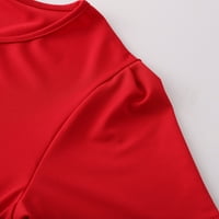Ljetne haljine za žene dugih dugih rukava LAO LINI LINE TISKANO DRŽAVA VODINA RED XL