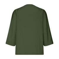 Popust Plus size za ženske pamučne košulje za žene Ležerne prilike proljeće i ljetni otvor s dugim rukavima,