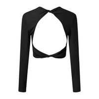 Majice Aaimomet-a za žene Ženske veličine plus tiskani majica s kratkim rukavima, crna m